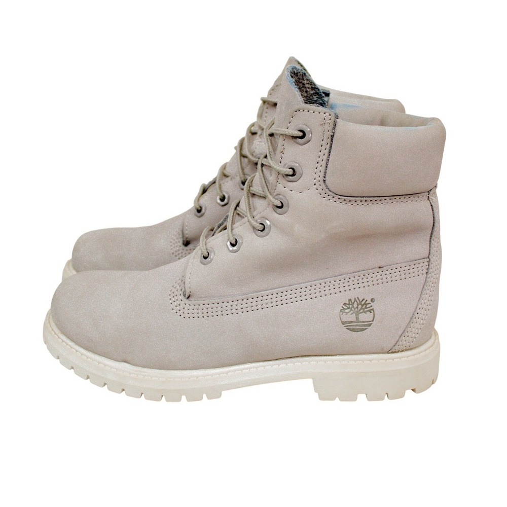 Timberland Waterville Boots Soft Grey Nubuck/ Leather, Lace Up, Lug Sole - Picture 5 of 16